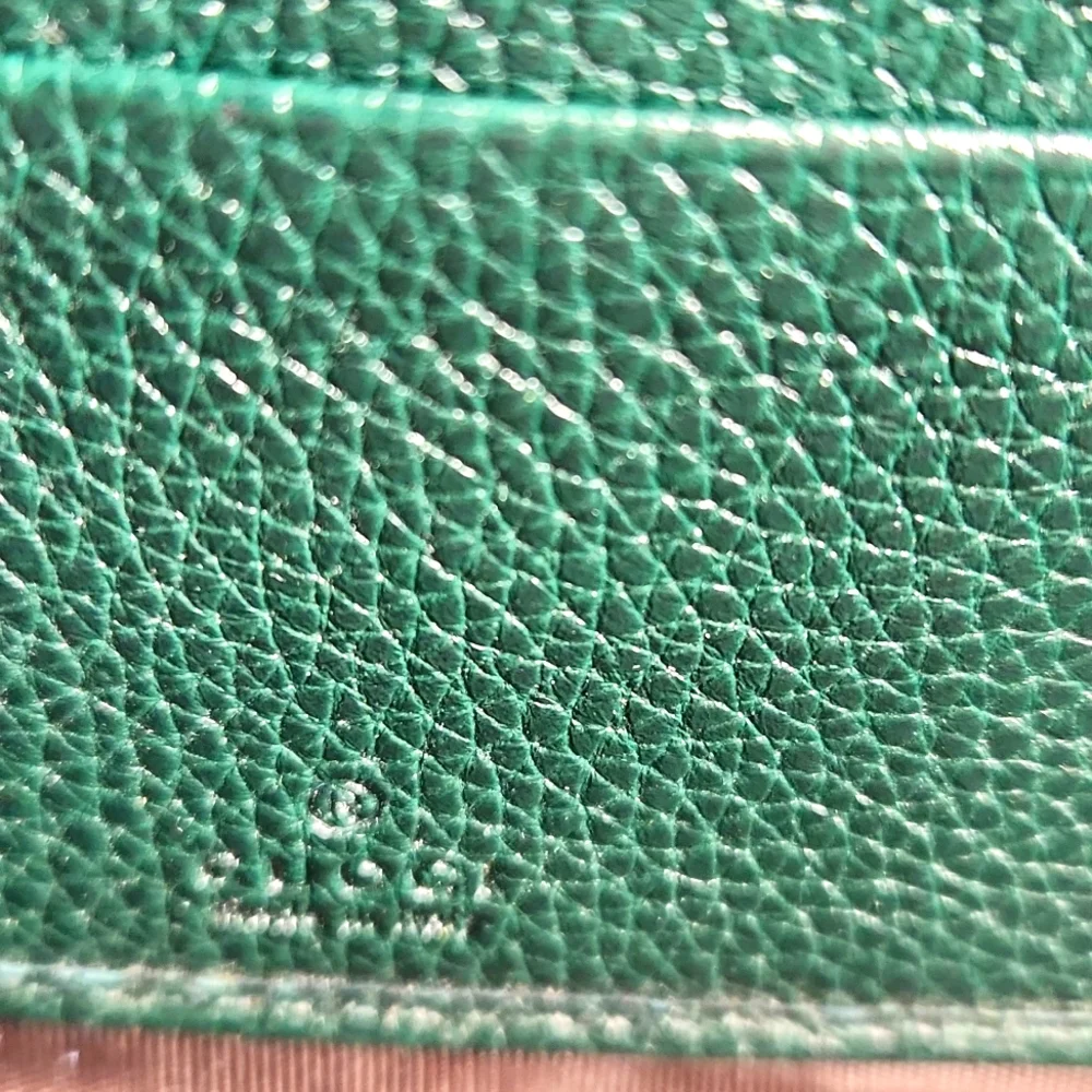 Gucci Zumi Green Two Tone GG Horsebit Zip Wallet - Picture 12 of 13